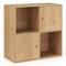 MDF 3-Tier Bookshelf with Cabinets, Open Cubes and Anti-Tip Kit